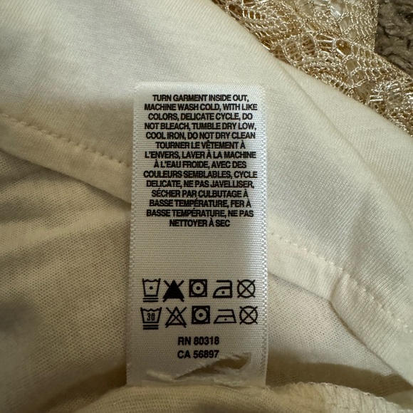 Lucky Brand Mini Dress with Metallic Gold Lace Overlay - Picture 5 of 6